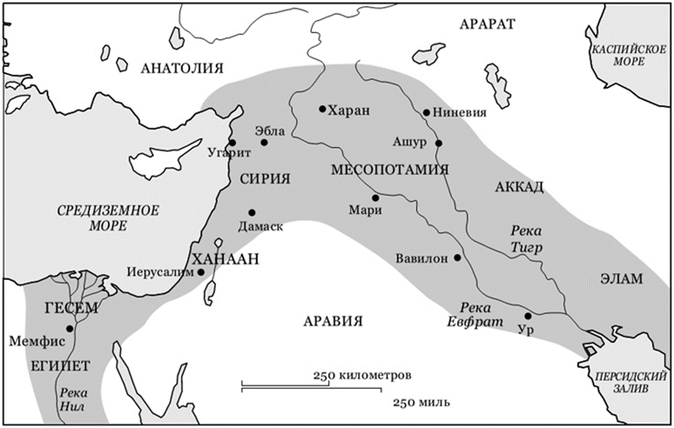 Плодородный полумесяц карта