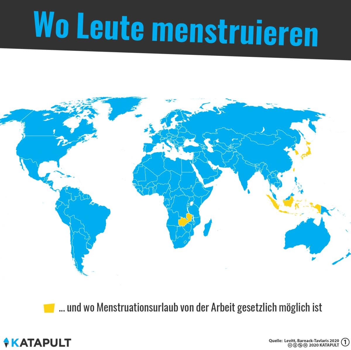 Где у людей идут месячные и где «менструальные отпуска» разрешены на законодательном уровне 

(карта от 2020 года, поэтому здесь еще не отмечена Испания)