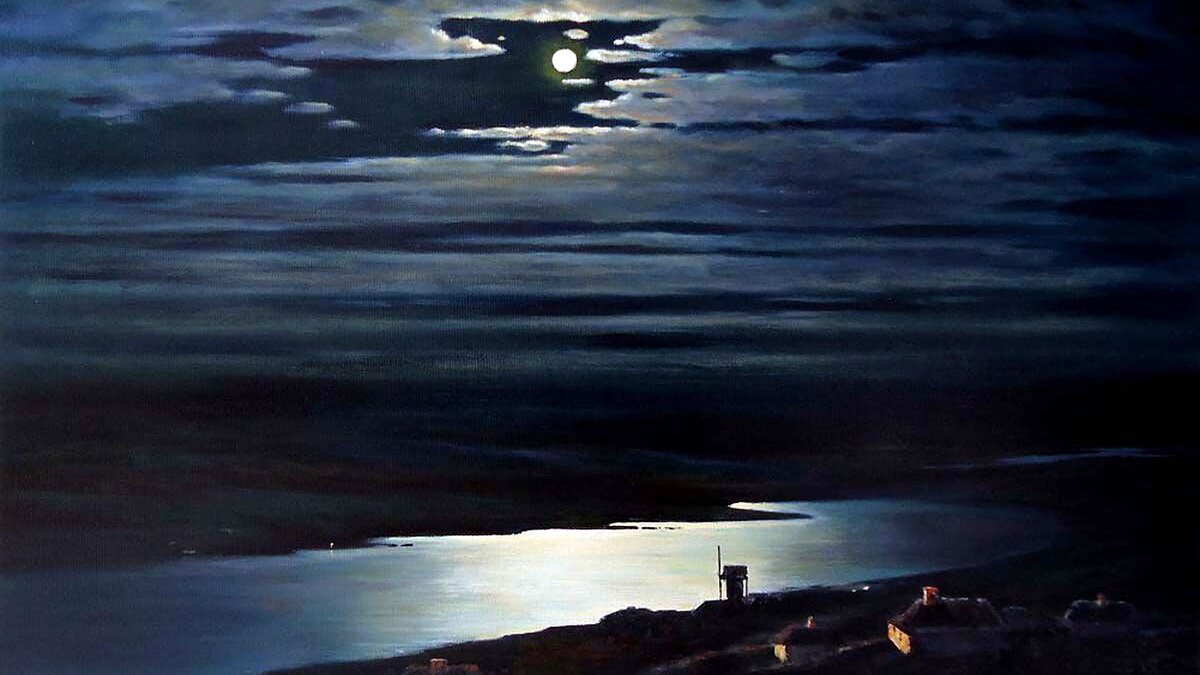 А.И. Куинджи  “Лунная ночь на Днепре”.1880 г.