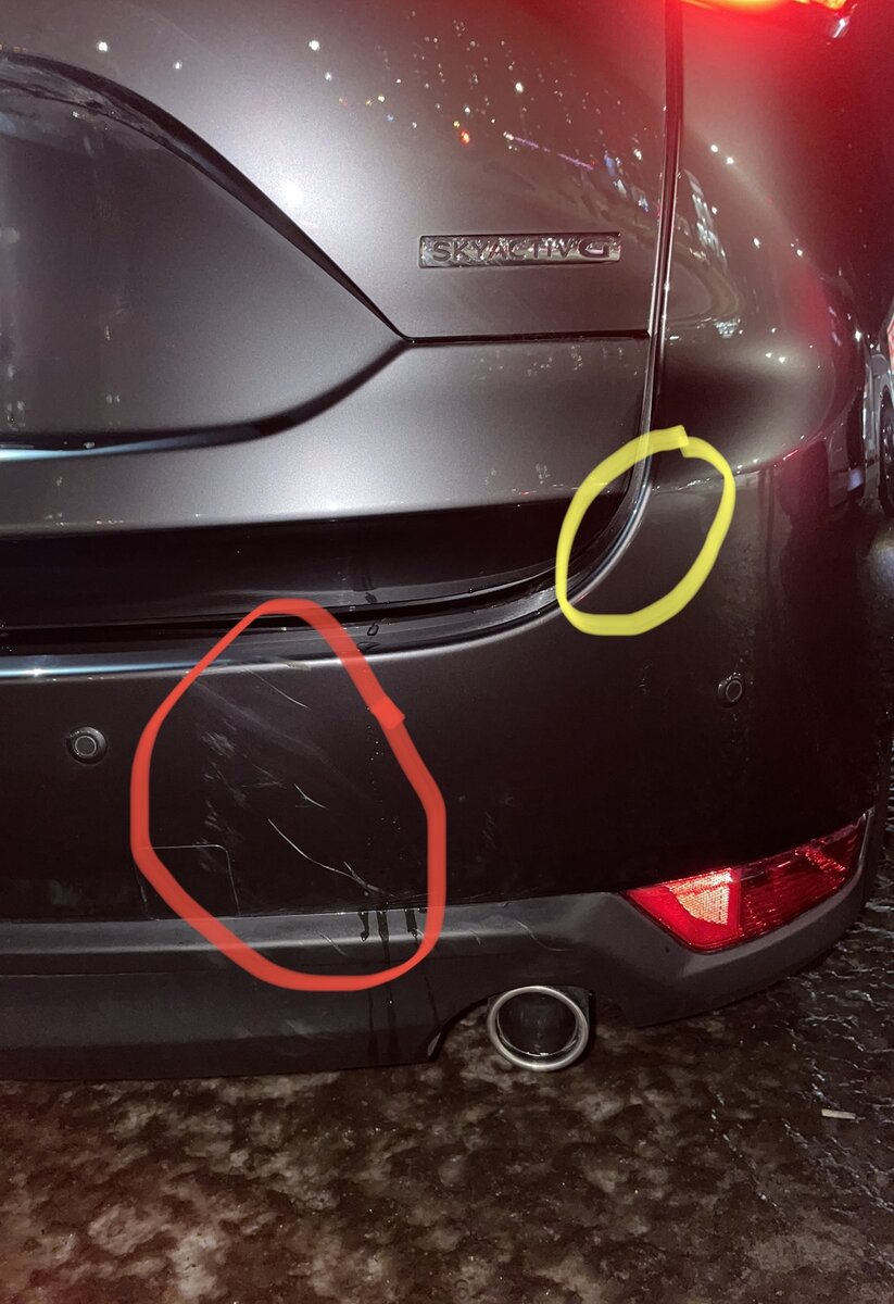 Красным отмечено первое ДТП, желтым второе. 