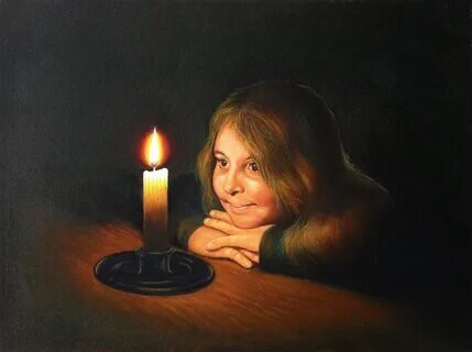 Жан Батист Сантерр "Девушка со свечой". Источник:  https://mavink.com/explore/Candlelight-Art