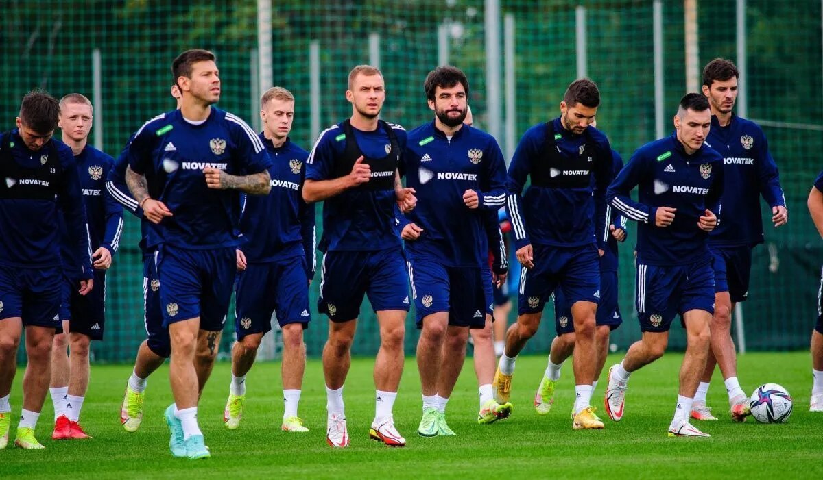 Кадр из расположения сборной России во время подготовки к одному из матчей.