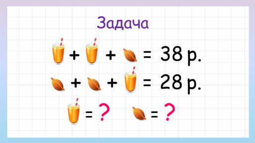 Задача на сообразительность сколько стоит стакан сока и пирожок?