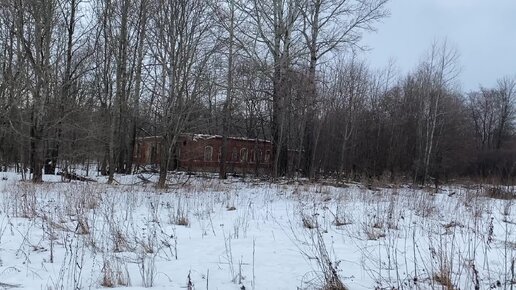 Старинное заброшенное здание школы в селе Пятницкое Липецкой области