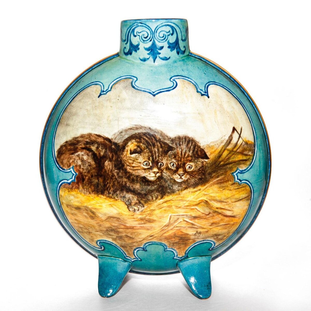 ������ �����. ������, Royal Doulton, 1891. ������-������� ����������� ���� Lion and Unicorn. ��. ������ URL: https://bid.lionandunicorn.com/lots/view/4-8LFVV/doulton-lambeth-victorian-faience-moon-flask-vase