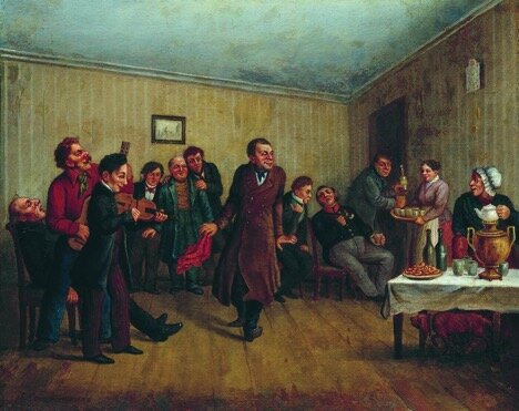 «Вечеринка у приказчика», 1850-е, Волгоградский музей имени И.И. Машкова