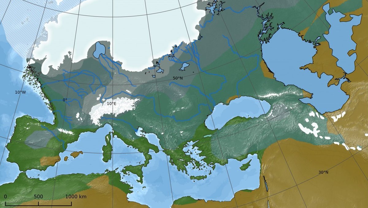 Карта мира 200 тысяч лет назад