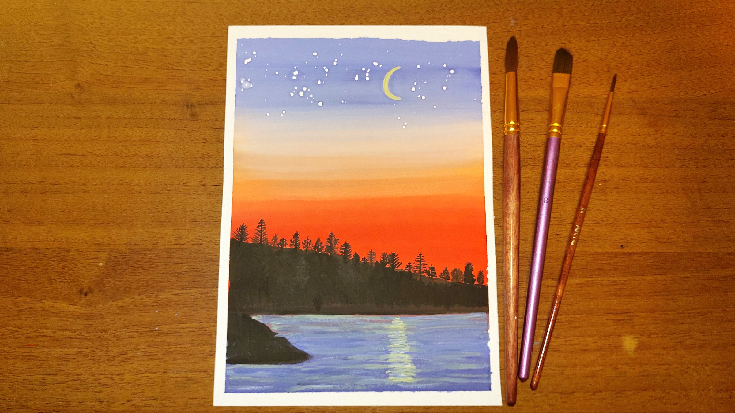 Рисунки красками легкие и красивые