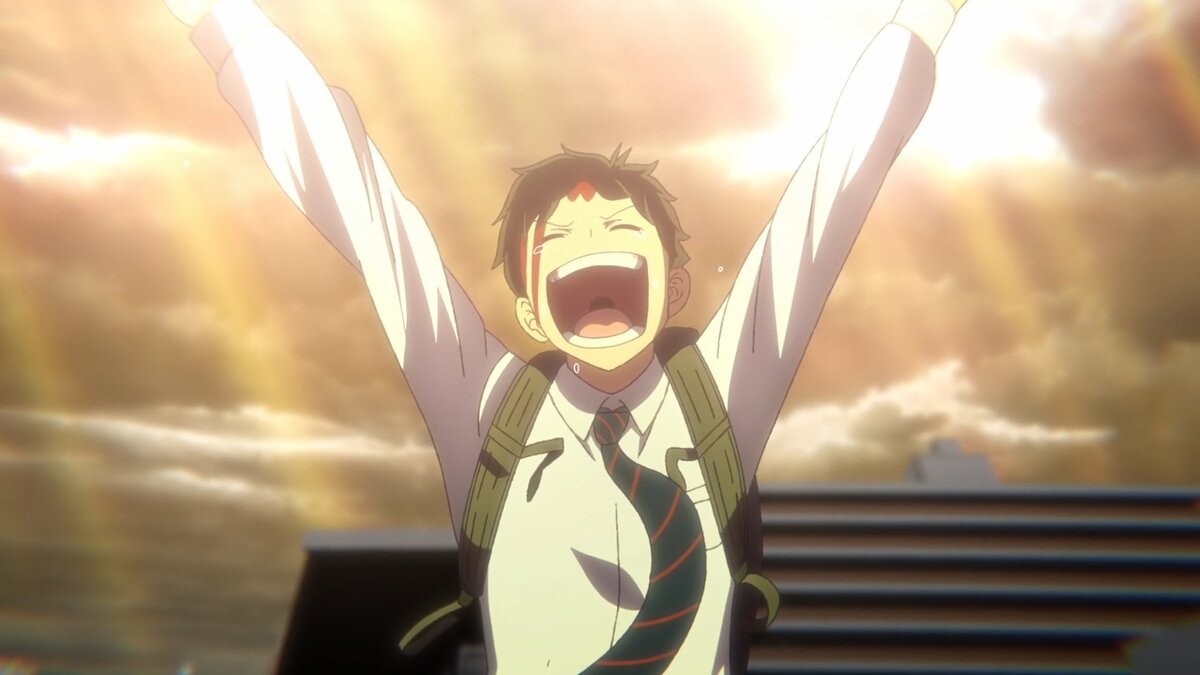 Кадр из аниме Zom 100: Bucket List of the Dead (Предсмертный список зомби)