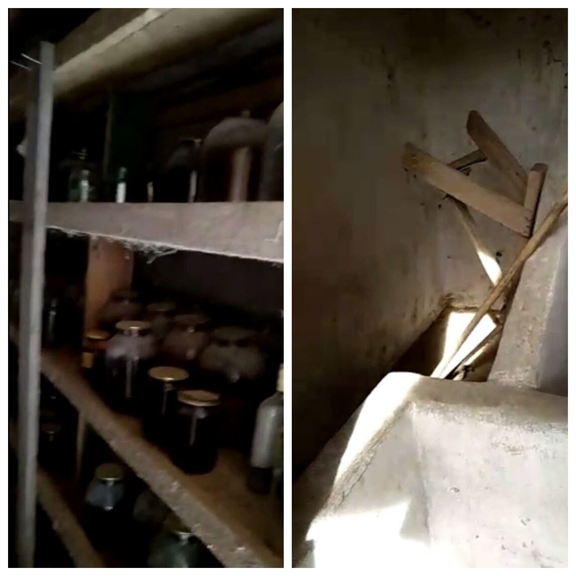 Кусочек кладовки                                                             и зернохранилища.                      Фото из видео вытащены, плохого качества, но общее представление дают.