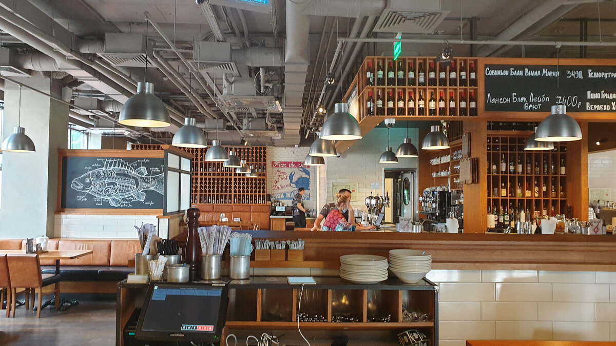 Вид непосредственно от входа