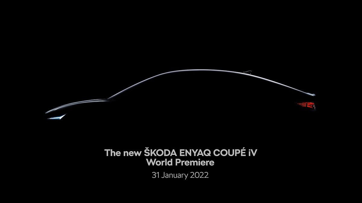 ŠKODA AUTO продемонстрирует ENYAQ COUPÉ iV публике 31 января 2022 года. Лучший в классе коэффициент аэродинамического сопротивления Сx составляет всего 0.