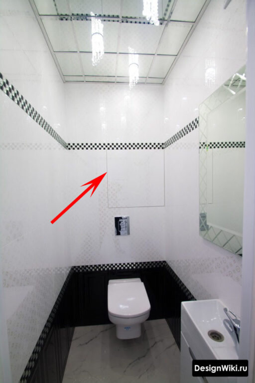 Туалет с черным унитазом дизайн (35 фото)