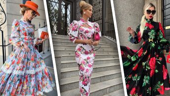 Платье моделей на весну 2022, в цветок: 10 роскошных.