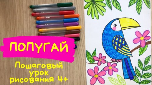 MAGIC-COLORING | Раскраска Попугай