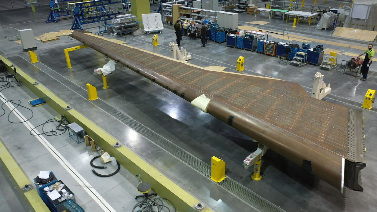 Кессон крыла МС-21. © Пресс-служба ПАО "Корпорация "Иркут"