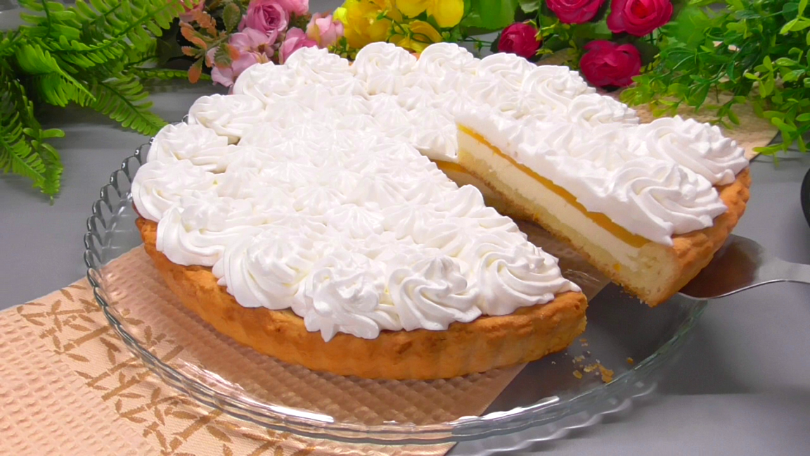 Творожно-лимонный пирог — Кулинарные рецепты с фото