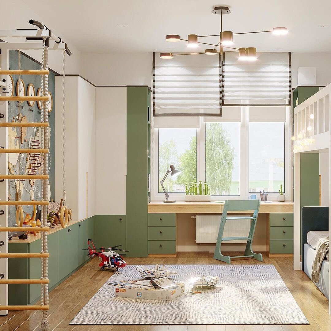 Письменный стол со стеллажами для детской фото 1