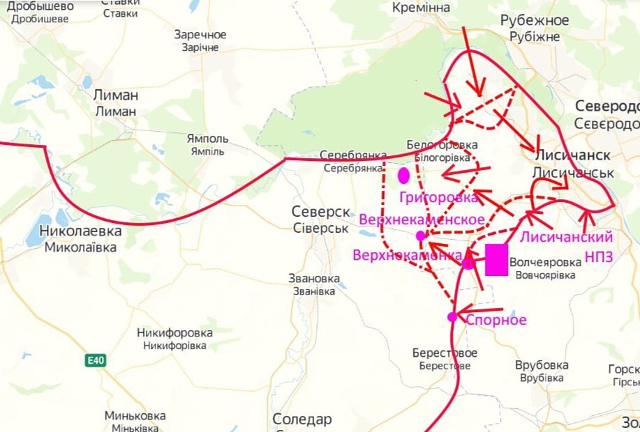 Карта украины северск на карте