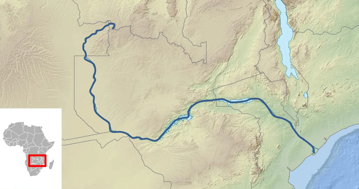 Где находится река замбези