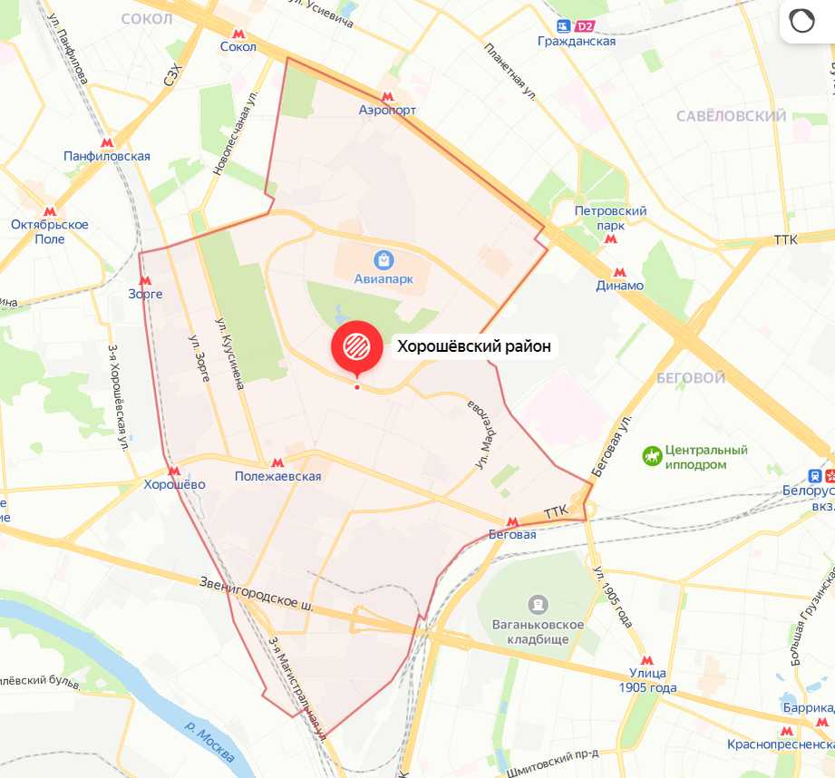 Карта района