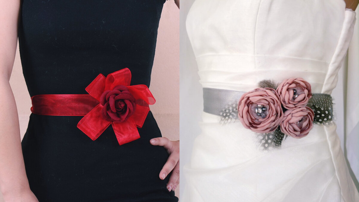 Банты на свадебном платье, аксессуарах и декоре