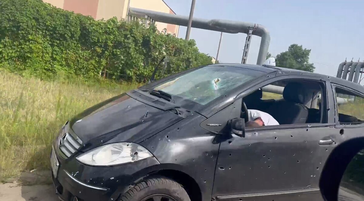 Погибший в Энергодаре таксист. Скриншот с видео.