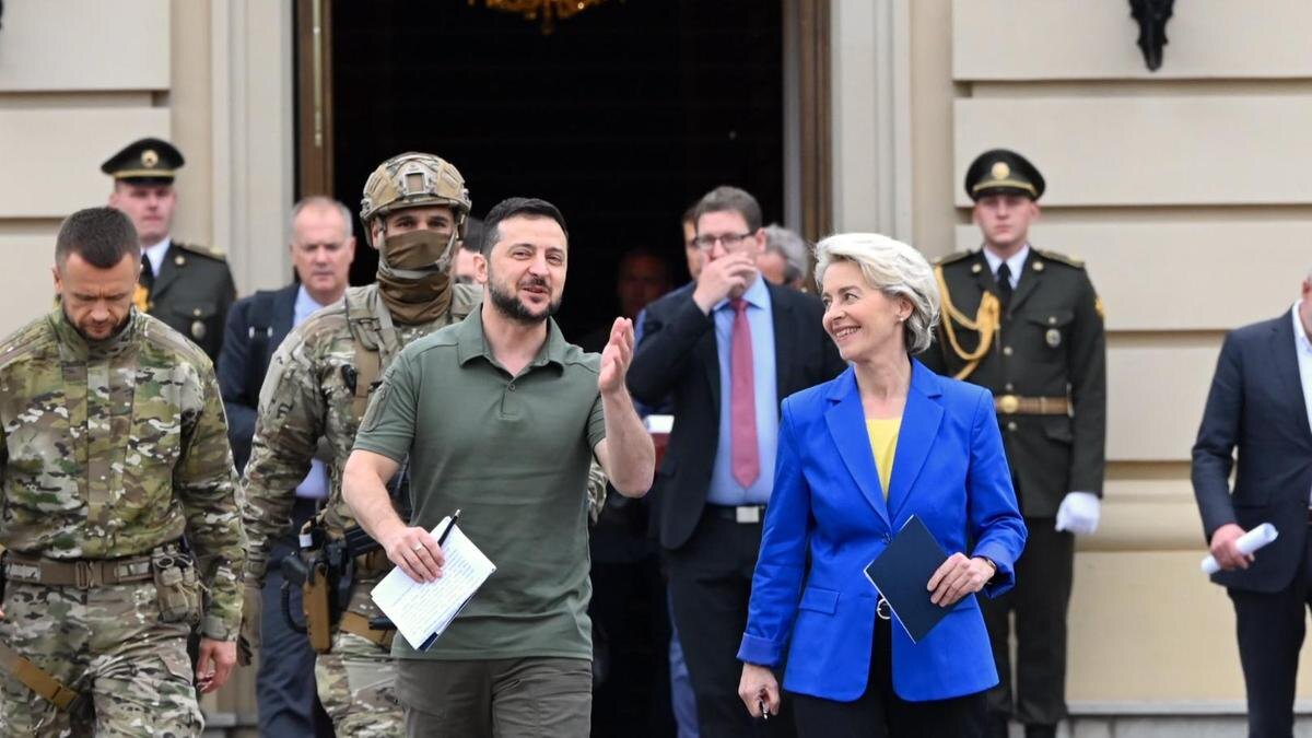    Президент Украины Владимир Зеленский и глава ЕК Урсула фон дер Ляйен:Twitter/Ursula von der Leyen