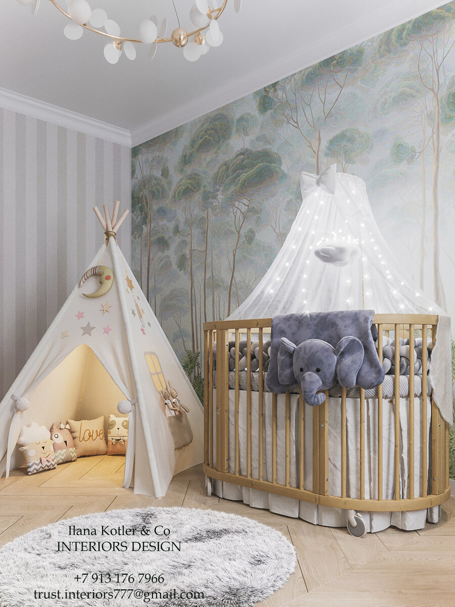 настенная фреска "сказочный лес"