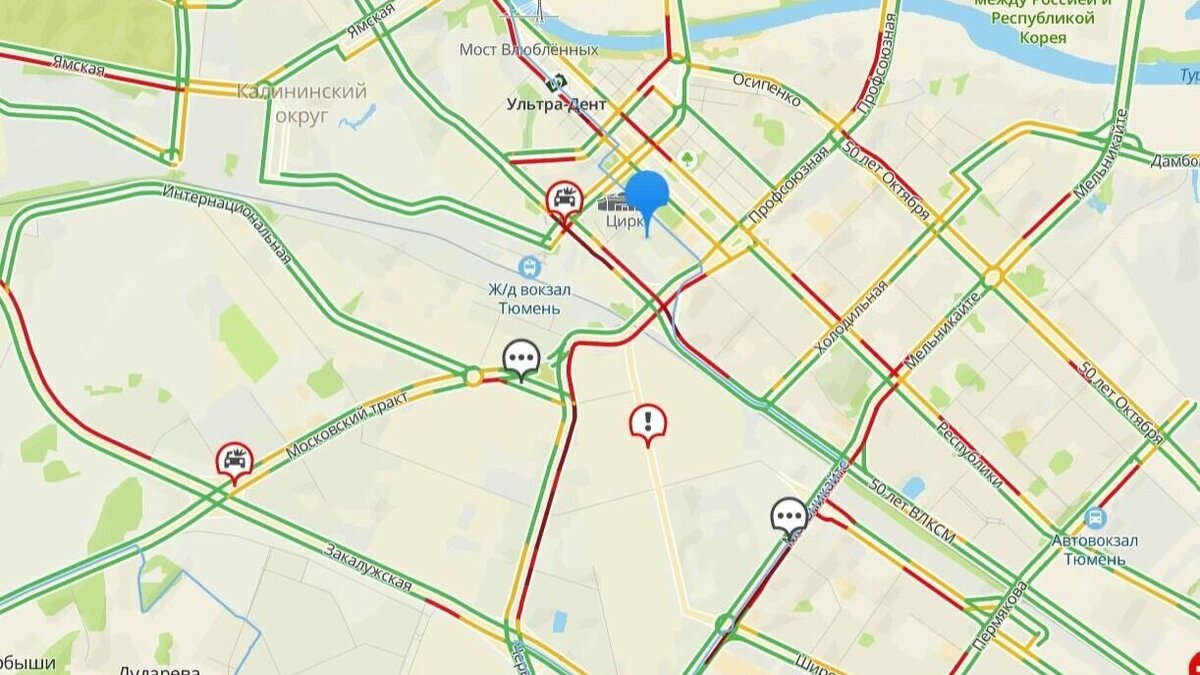     Семибалльные пробки образовались сегодня утром в Тюмени. Движение затруднено на Окружной дороге, участке Мельникайте — от Дмитрия Менделеева до Республики.