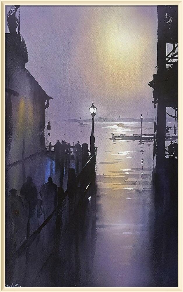 © Томас Шаллер  / Thomas W. Schaller / * 1967 / Ночная набережная