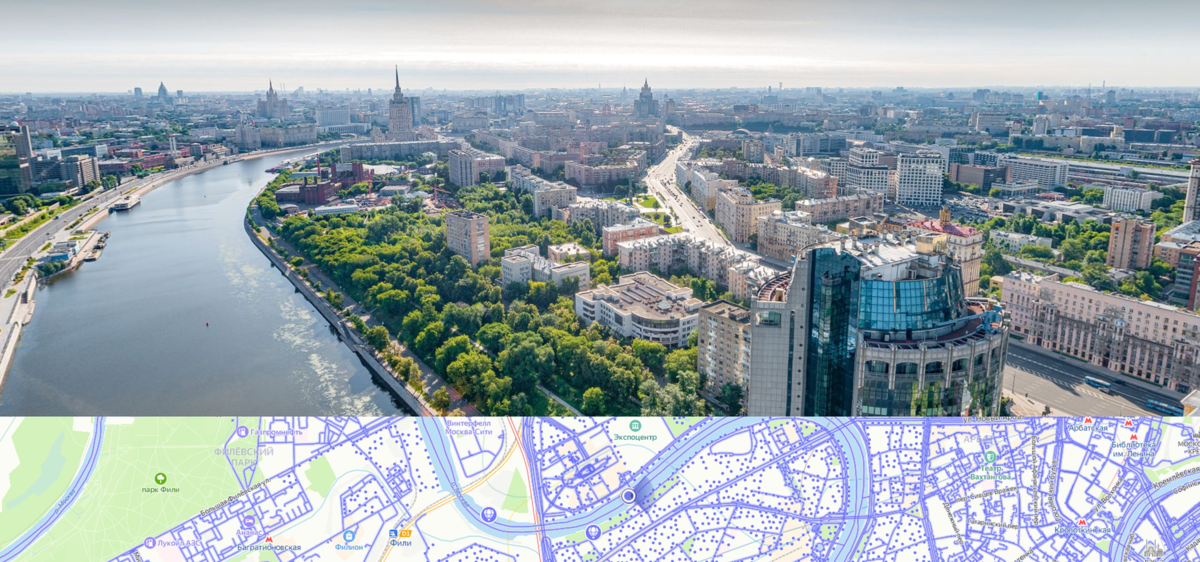 Панорама Москвы на сервисе Яндекса