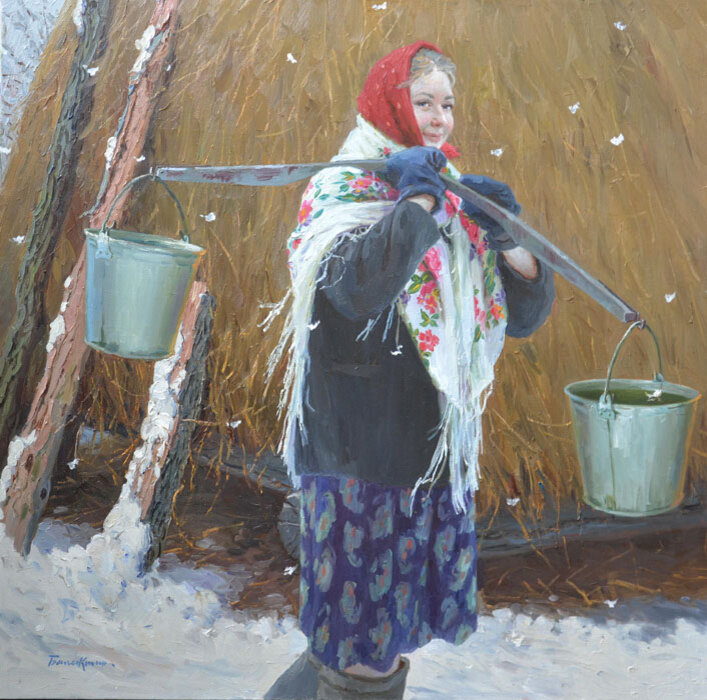 "ЗА ВОДОЙ" (2016 г) Художник Евгений Балакшин (страница artrussia.ru/evgeny_balakshin)