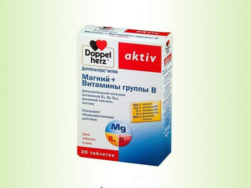 Препарат магния + витамины группы В от "Доппель герц "