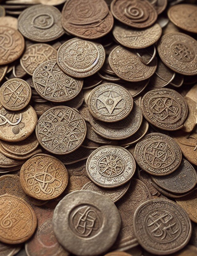 Фото автора - груда различных монет