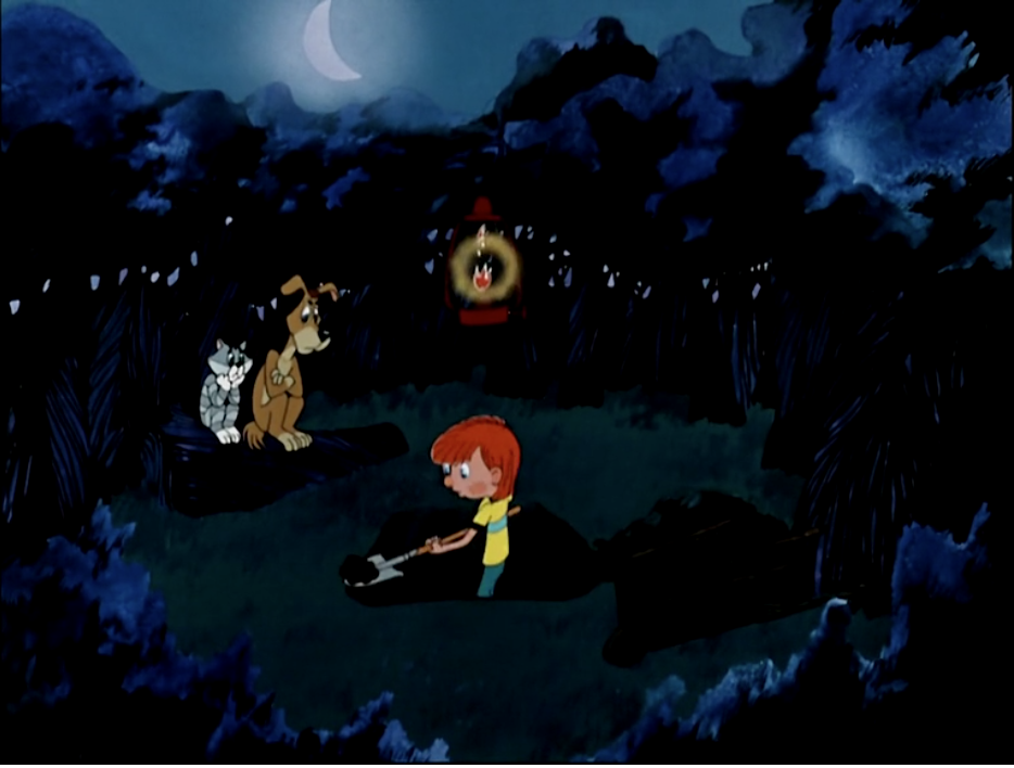 Кадры из мультфильма "Трое из Простоквашино"