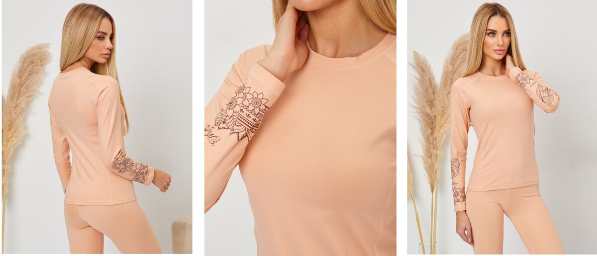 Спортивные легинсы и рашгард с принтом 