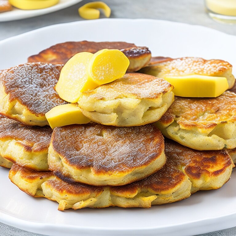 Оладьи с бананом и орехами