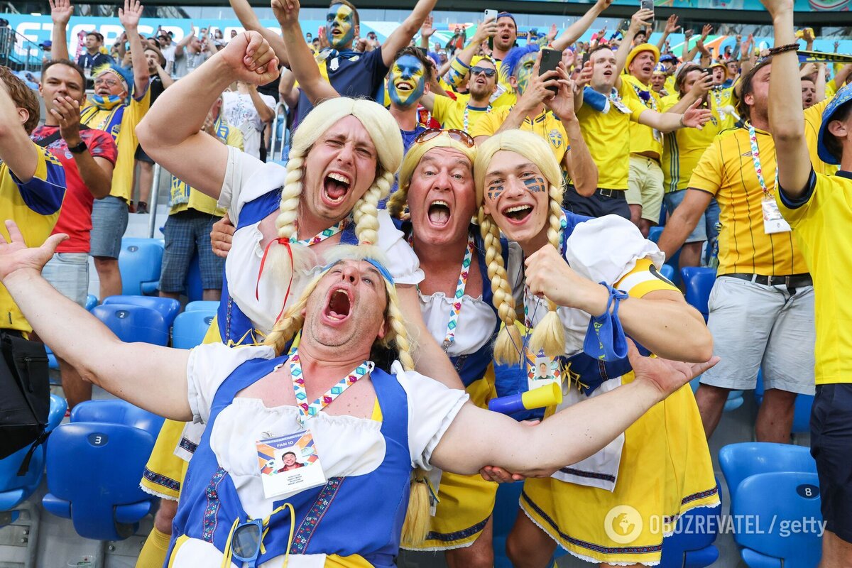 Шведские фанаты счастливы игре с Украиной
