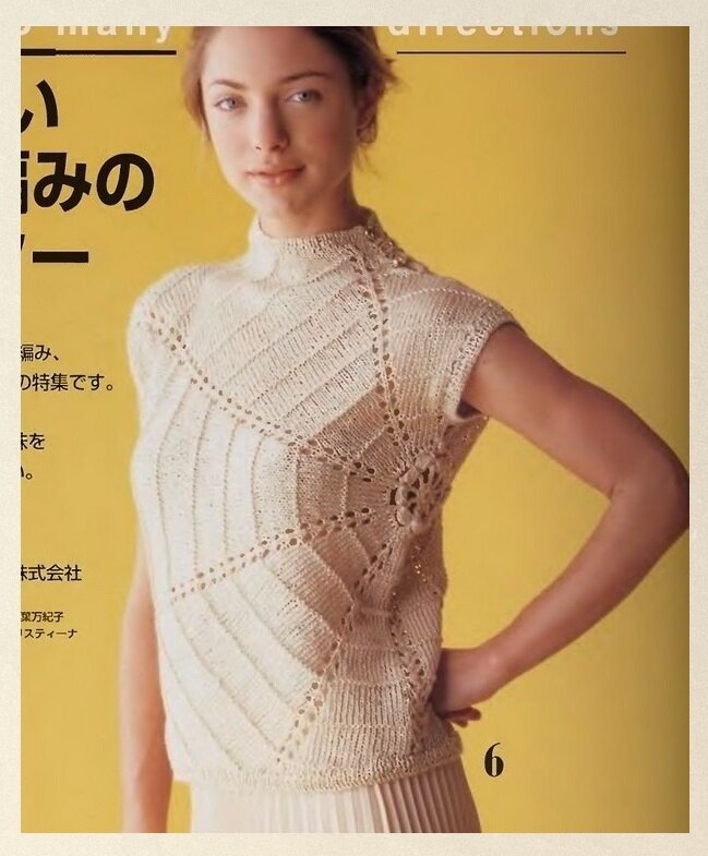 Летний джемпер для вязания. Источник: nfyzuhbif.blogspot.com/2015/07/blog-post_14.html?m=1.