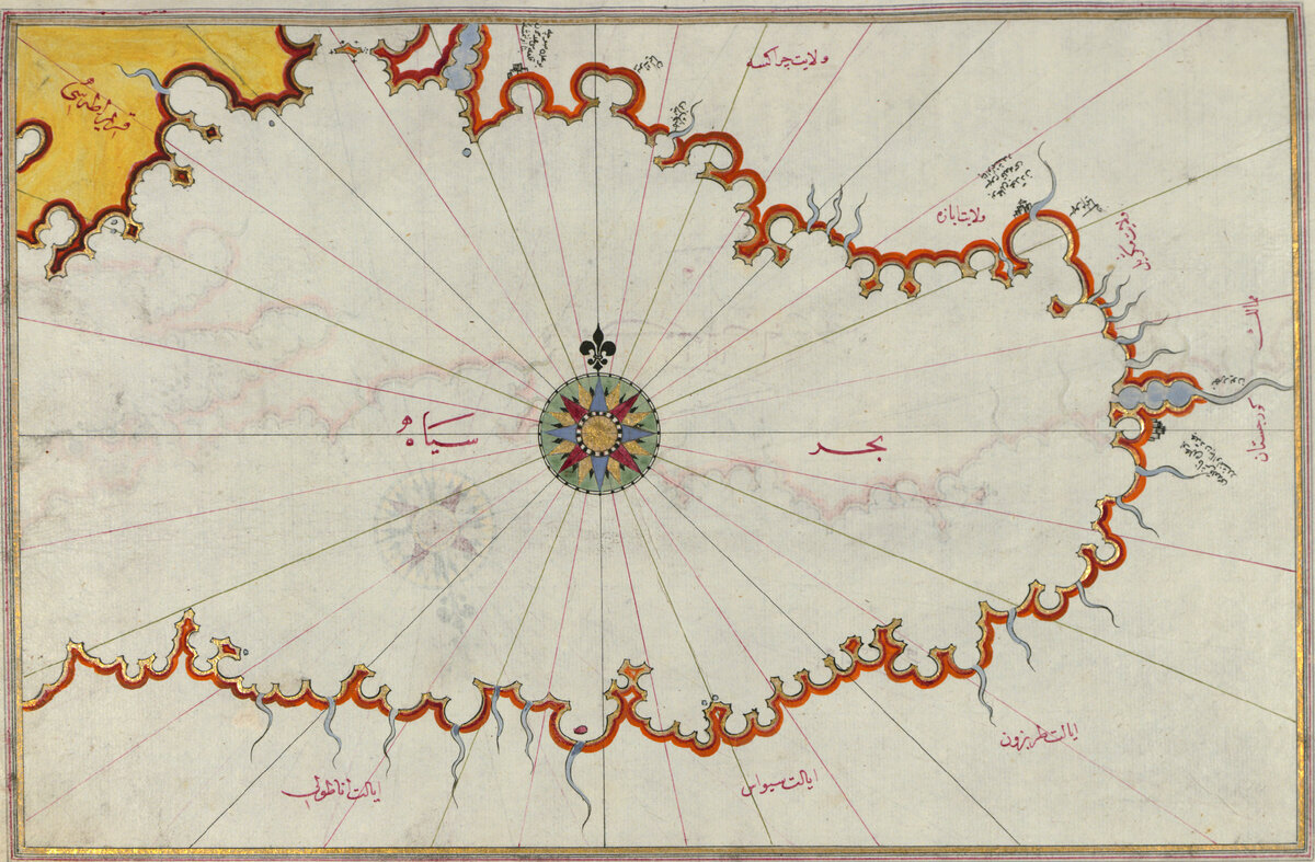 Pirî Reis Coastline of the Black Sea, 1525