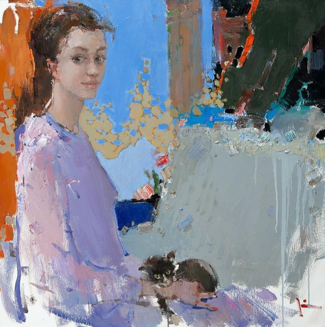 Фотография картины В. Короленкова "Котенок" (из открытых источников)