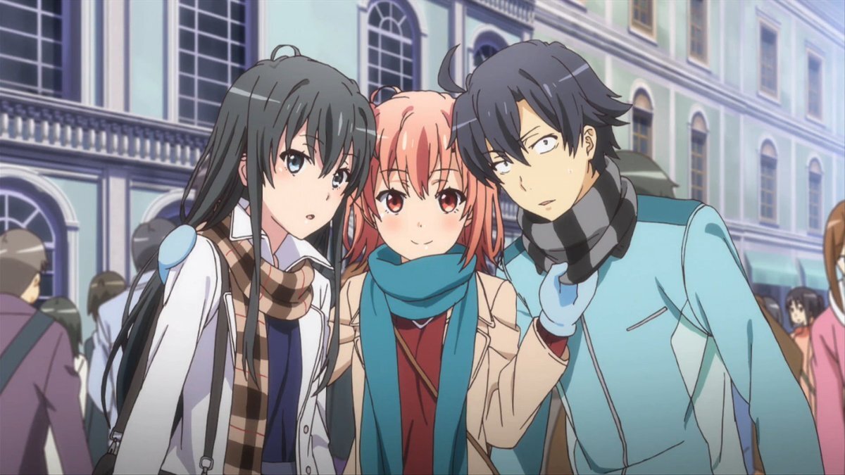 Розовая пора моей школьной жизни. Орегайру аниме. Аниме Yahari ore no Seishun. Аниме Oregairu 2 сезон. Yahari Oregairu