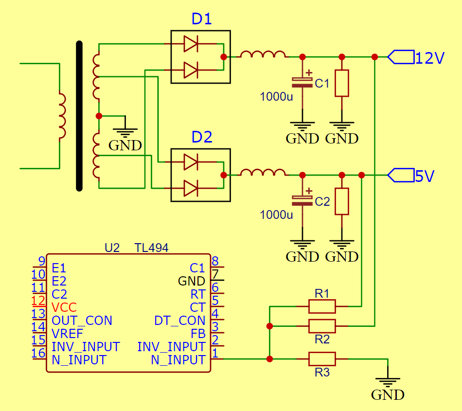 Схема выходного