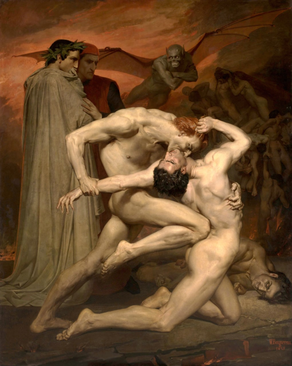 Адольф Вильям Бугро – «Данте и Вергилий в аду», 1850