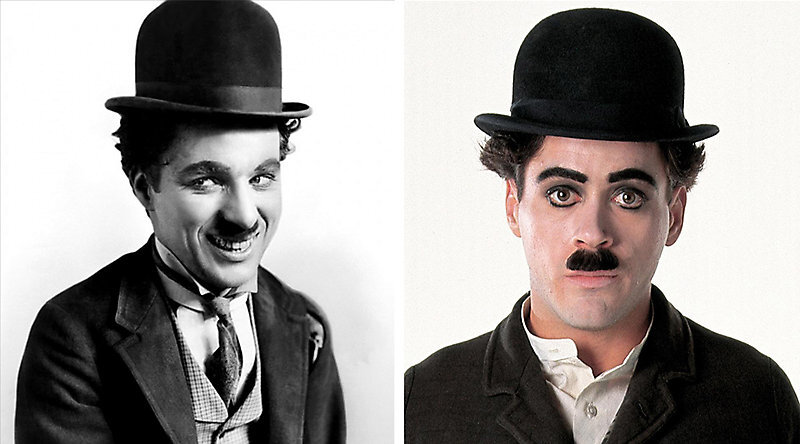                              Чарли Чаплин   /                                           Роберт Дауни мл.