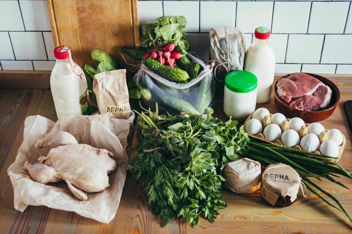 Корзина фермерских продуктов от ФЕРМА Никола-Ленивец