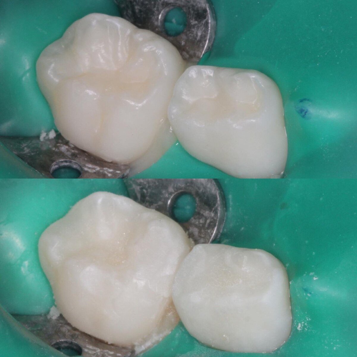 Сверху До герметизации, снизу после герметезации