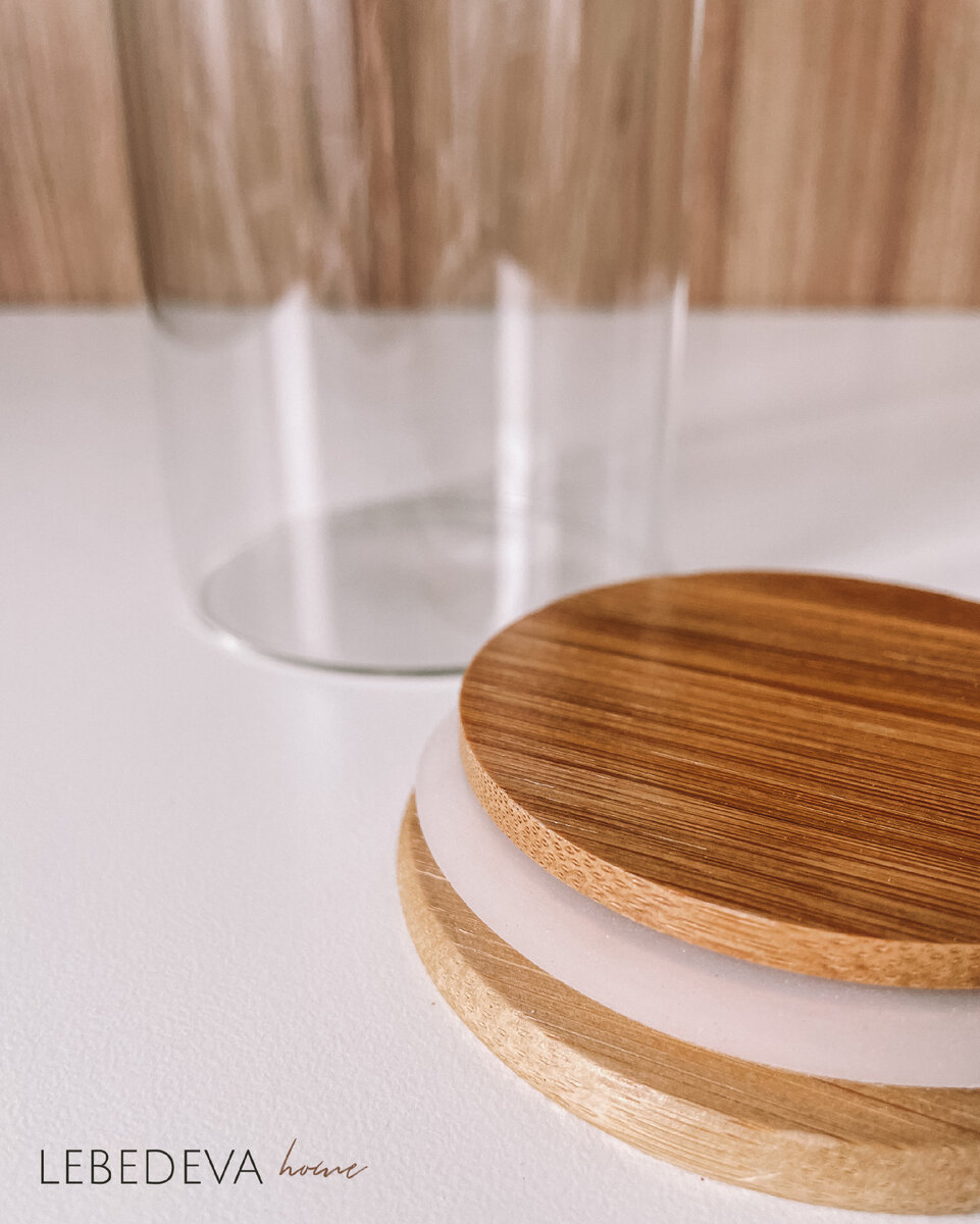 Банка для сыпучих продуктов с крышкой и набором наклеек от Lebedeva Home, 850 мл, арт. LH_1022243