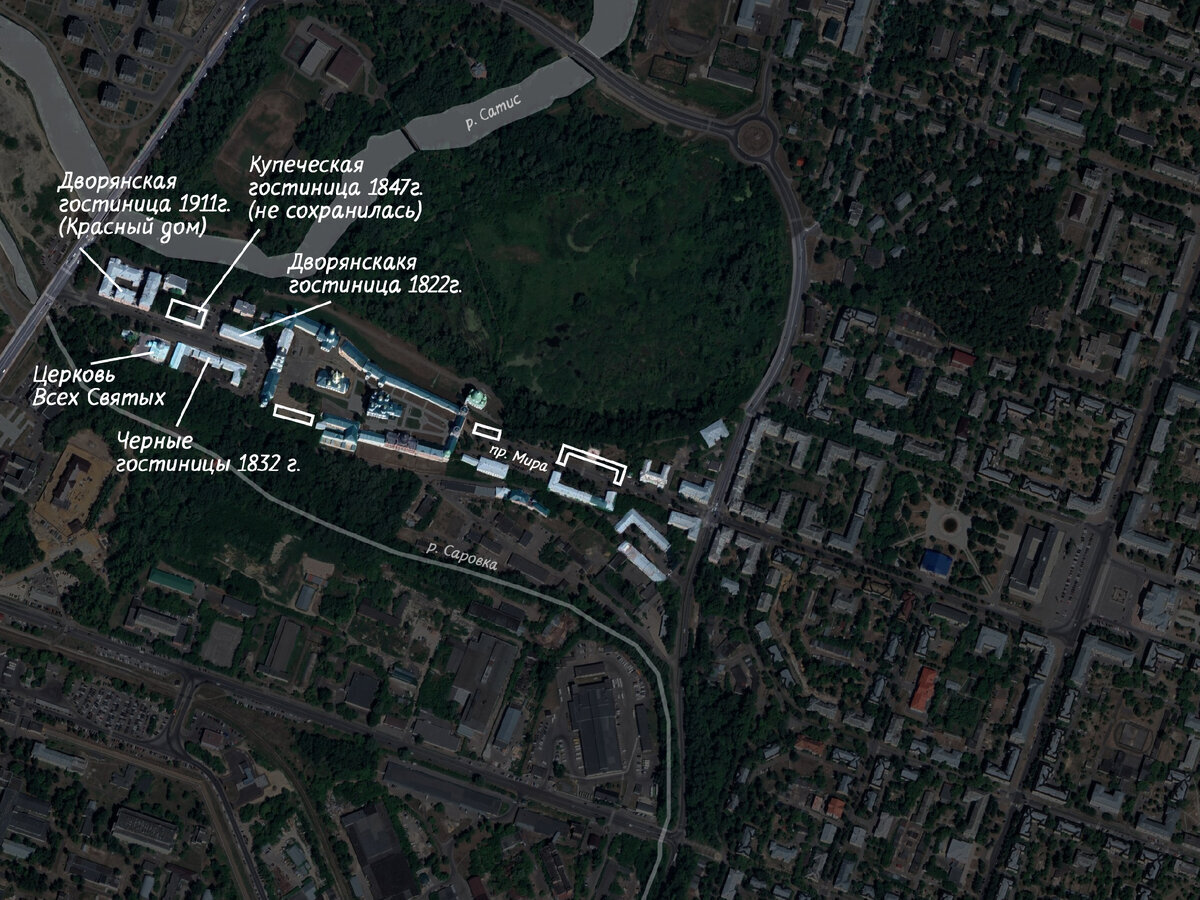 План-схема нижней части проспекта Мира